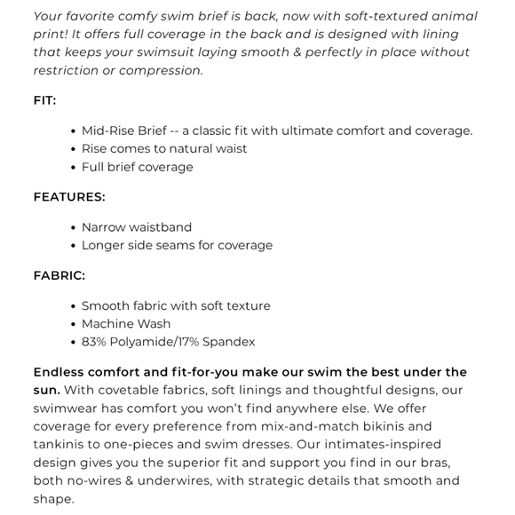 ➕Animal Midi Swim Brief➕ - Picture 8 of 8